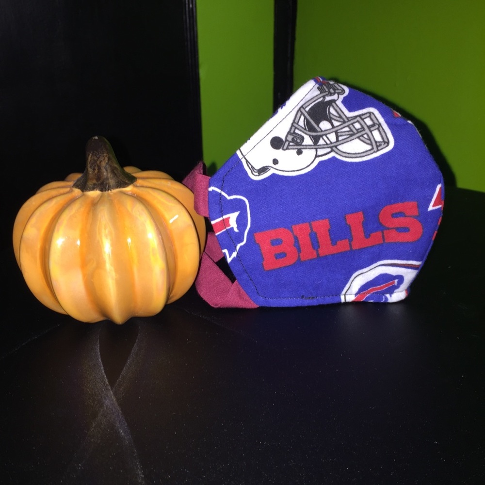 NWOT Handmade Buffalo Bills child Mask with straps